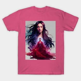 Discover Your Inner Strength: A Captivating Portrait of Meditation T-Shirt